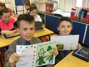 After School ICT club celebrate St Patrick.